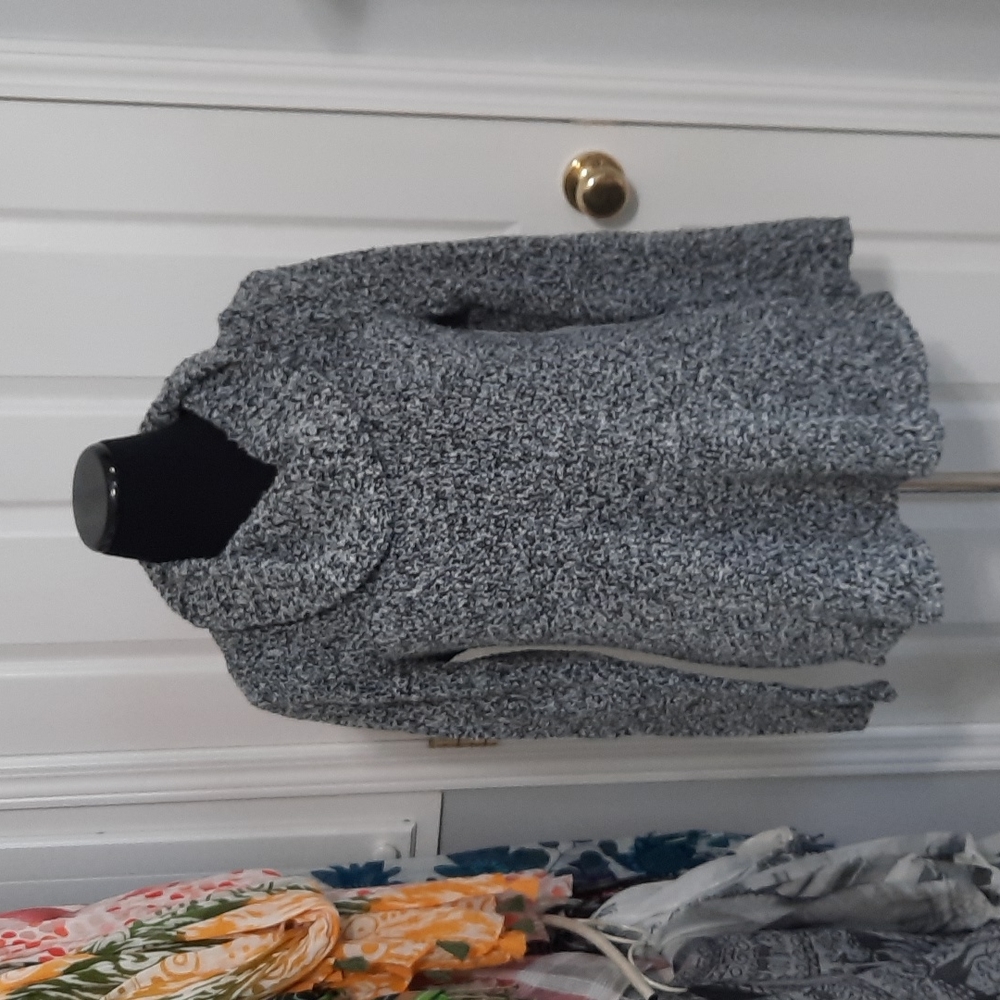 Marled black and gray sweater